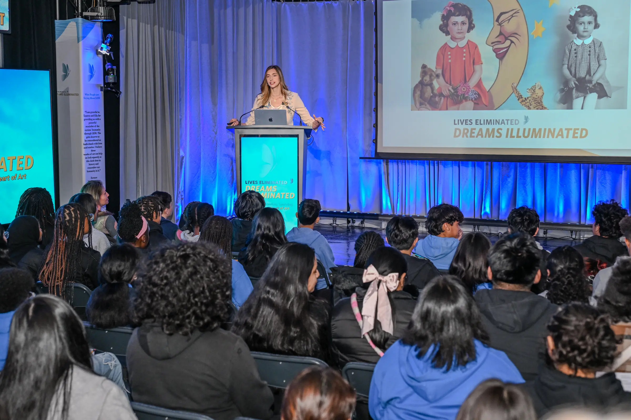 Students attending LEDI classroom presentation