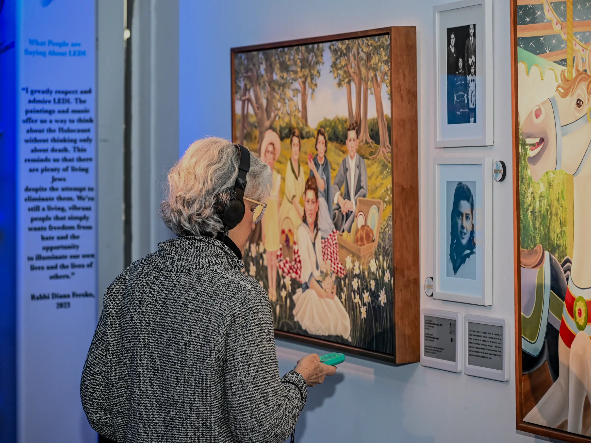 Visitors exploring the exhibit